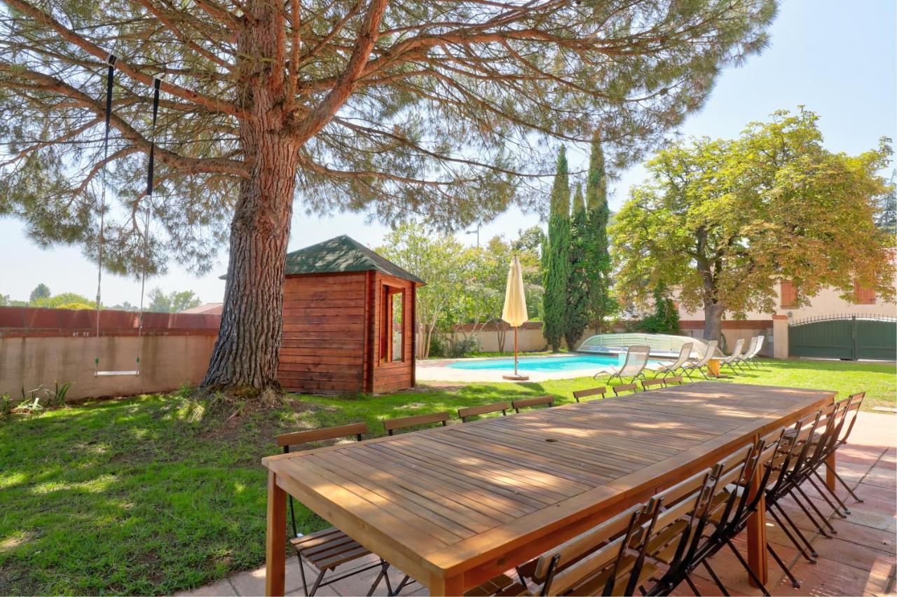 Gîte la grappe Occitane - 14 personnes - piscine privée Ambres Extérieur photo